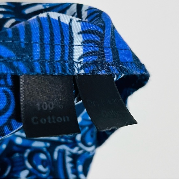 The Oula Company Blue Tiered Ruffled Sundress with Cowl Neck printed size xlarge - Picture 6 of 13